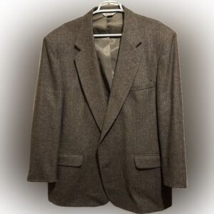 MENS 100% WOOL TWEED DRESS COAT…
